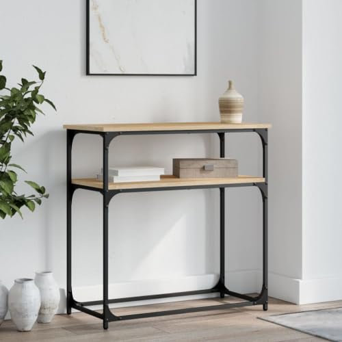Générique Table Console chêne Sonoma 75x35,5x75 cm Bois d'ingénierie,Meubles,Tables,Tables Basses et Tables d'appoint,Tables d'appoint,Brun,22.62 LB,834071