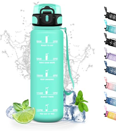 Borraccia Bambini 0,5 Litri Con Slogan Motivazionale - Facile da Trasportare, Senza Perdite, Con Filtro - per Scuole, Campeggi, Uffici, Outdoor