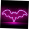 Artibetter Halloween-Leuchtreklame halloween party deko halloween deko licht batteriebetrieben neon deko Neon-Atmosphärenlampe Fledermaus-LED-Schild LED-Lampe Nachtlicht Plastik Rosa