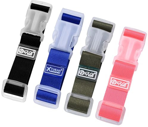 4 correas de equipaje agarraderas para chaqueta, correas de equipaje ajustables, correas de gancho de bolsillo ajustables, correas para maletas con hebilla, accesorios de viaje, lleve sus bolsillos