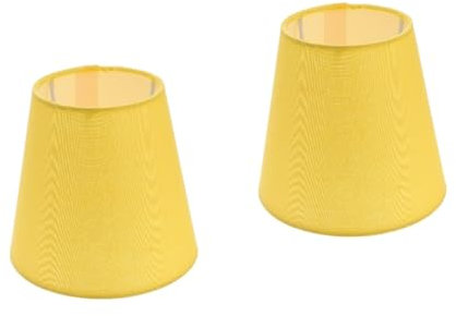 Artibetter 2 Piezas Lámpara De Araña Pantallas De Lámpara De Mesa Lámparas De Araña Pequeña Pantalla De Lámpara Amarilla Sol Pantallas Para Lámpara De Techo Lino Bombillas Yellow Paño