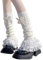 GlamRays Leg Warmers Y2K, Schleife Spitzen Rand Kniehohe Beinwärmer, Stulpen Damen, Damen Langer Beinwärmer für Lolita Kostüm Party Accessoire