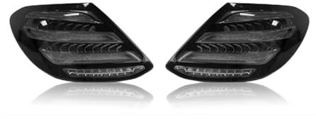 LiuROSE Auto wasserdichte Rückleuchten für Mercedes-Benz W213 Clase E E200 E260 E300,Auto Innen Rücklicht Parkplatz Bremse Lampe Signal Lampe Ersetzen Zubehör,Smoke