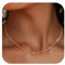 ZHESHY Gold Silber 925 Kette Damen 14K Vergoldete Chain Halskette Silberkette 925 Ohne Anhänger Glitzernde Schlangenkette Singapurkette Ankerkette Perlen Verstellbare Choker Goldkette Schmuck Frauen