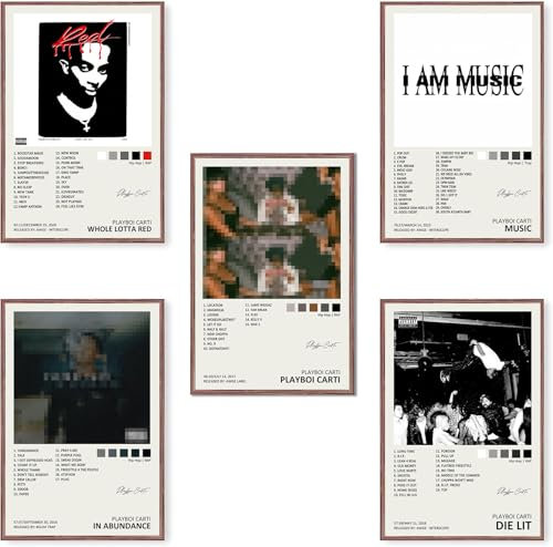 generisch Playboi Poster Carti Music Album Cover Signed Limited Leinwand (Set of 5) Unframed 8inx12in(20x30cm) Leinwand Poster