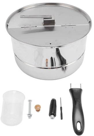 Maker de Pop-Corn, Pop-Corn en Acier Inoxydable Popcorn Popper Popcorn Machine Nostalgia Popcorn Maker avec Pop-Corn Popcorn Pot pour le Chauffage électrique à Gaz
