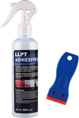 LLPT Dissolvant Colle | Net 260ml | avec grattoir en plastique | sans danger pour les surfaces | Enlève les étiquettes les autocollants les résidus de ruban adhésif le goudron (49503-1) | 1 Pack