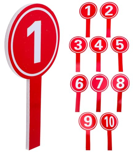 Veemoon 10 Stück Nummernschild Nummerierte Nummernpaddel Nummern Punkteschilder Punktezähler Punktetafel Für Sport Abstimmungspaddel Spielstand Nummerntafel Paddelkarte Goldene