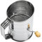 Mikinona De Harina Manual Manejar Tamizar Polvo Cocinando Cedazo Acero Bien Escala Pantalla Profesional Colador De Malla Fina Horneando Tamices Largo Madera Silver