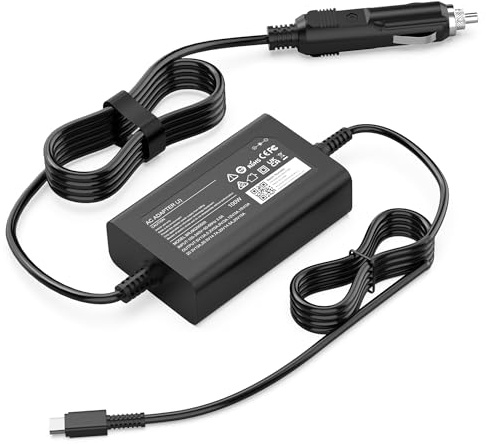 100W USB C Laptop Car Charger for USB-C PD Laptops, 12-24V Car Power Adapter Compatible with Lenovo/HP/Dell/Acer/ASUS/ThinkPad/MacBook, Type C Car Charging Cable