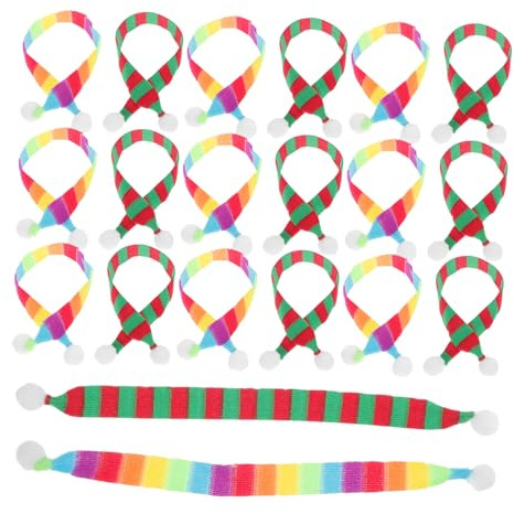 Cabilock 40stücke Mini-weihnachtsschals Zum Basteln Schneemann-schals Mini-strickschals Für Projekte Weihnachtsschal Accessoires Bastelzubehör Für Schneemann