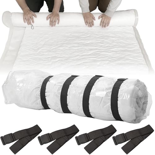 GreenWhim 246×239cm Mattress Vacuum Compression Bag with Straps, Space Saver Storage Bag for Memory Foam & Latex Mattress, Easy for Moving, Shipping and Storage (King/Double/Small Double)