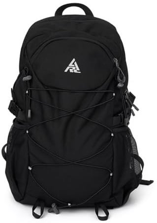 AUXDIQ 35L Wanderrucksack Herren Damen Sportrucksack Wasserdichter Trinkrucksack Rucksäcke (Schwarz)