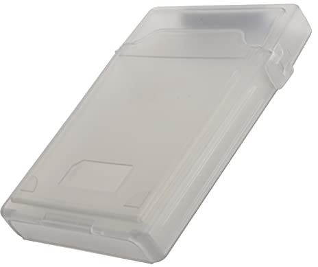 Pretfy Antistatische Festplatten-Aufbewahrungsbox, 2,5 Zoll, Staubdichtes ABS-Gehäuse für HDD/SSD mit Vibrationsschutzfunktion (Grau)