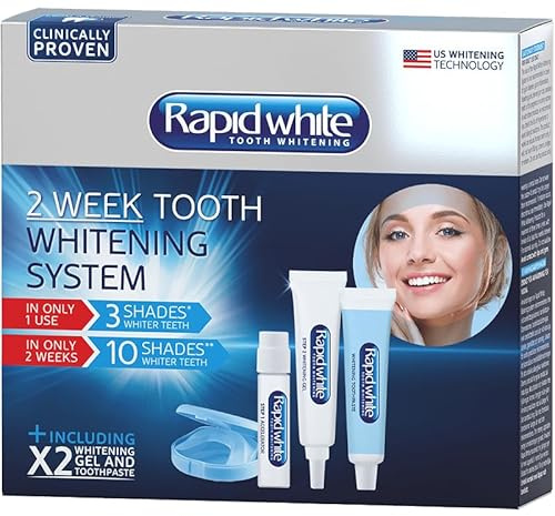 Rapid White 2 Week Tooth Whitening System | 10 Shades Whiter in 2 Weeks | 3 Shades Whiter After 1 Use | Inspired by Dentist | Clinically Proven
