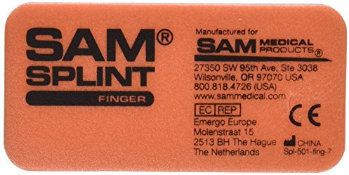 SAM Medical Fingerschiene, Orange und Blau, 3 Stück