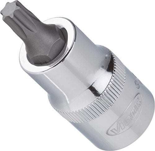 Vigor Innenvierkant Antrieb 12,5 = 1/2 Zoll TORX Schraubendreher-Einsatz für Innen, Schlüsselweite: T 70 ∙ Gesamtlänge: 55 mm, 1 Stück, V2160