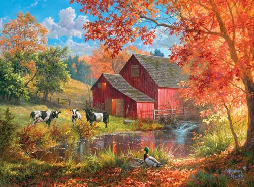 Buffalo Games - Abraham Hunter - Life on the Farm - 1000 Teile Puzzle für Erwachsene - Herausforderndes Puzzle perfekt für Spieleabende - Fertige Größe ist 26,25 x 19,75 cm