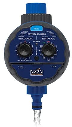 Aqua Control C4109 Programador de Riego para Jardín modelo Acorazado, Para todo tipo de Grifos, Abre a 0 Bar. Se puede usar en depósitos