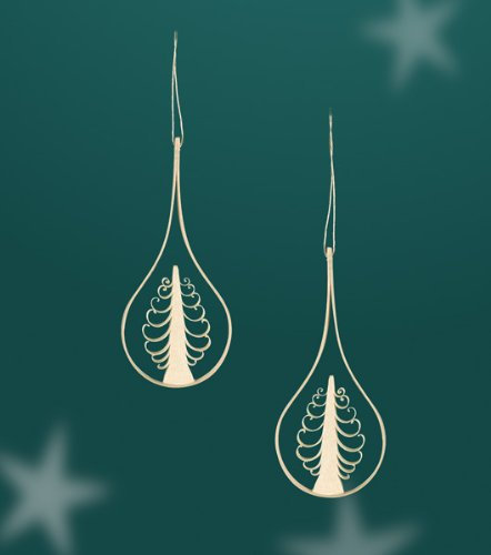 Rudolphs Schatzkiste Baumbehang Tropen mit Bäumchen 2er Set BxHxT=9,5x4x1cm NEU Weihnachten Baumschmuck Holzschmuck Holz Seiffen Erzgebirge Strauchbehang Dekoration