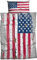 CASATEX Bettwäsche Stars & Stripes aktueller Used Look, Renforcè, 135x200 cm + 80x80 cm, 2-TLG. Set, grau-rot-blau