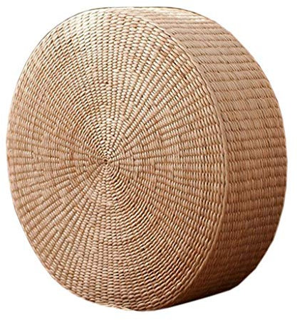 DUOSHIDA Handgefertigtes, umweltfreundliches, atmungsaktives und gepolstertes Strohsitzkissen, flaches Sitzkissen im japanischen Stil, ideal für Zen, Yoga oder Buddha-Meditation (49.8 x 10.7 cm)