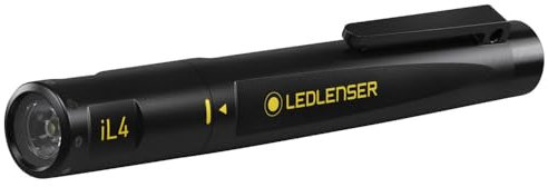 Linterna de bolsillo LED robusta para taller Ledlenser iL4, funcionamiento con 2 pilas AAA, protegida contra explosiones zona EX 2/22, 80lm, impermeable IP68, haz de luz de 50 m, linterna de bolsillo
