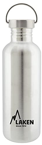 LAKEN BSH100 Botella de Acero Inoxidable línea Basic Steel, Unisex Todas Las Edades, 1 L