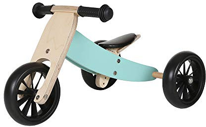 Bandits & Angels Lauflernrad/Laufrad aus Holz 4-in-1 Smartbike ab 1 Jahre (Minze)