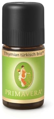 PRIMAVERA Ätherisches Öl Thymian türkisch bio* 2 x 5 ml | Aromaöl, Duftöl, Aromatherapie - kräftigend, aktivierend, anregend - vegan