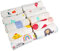 LEADSTAR Lavette Neonato, 10x Asciugamani Bambini Mussola in Cotone Morbido Asciugamani Bimbo 30x30 cm in Stile Cartone Animato Pulizia Viso Lavette Neonato per Neonati
