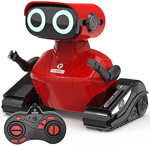 GILOBABY Ferngesteuerter Roboter Spielzeug Mit LED-Augen und Musik - Kinderspielzeug Geschenk für Mädchen Ab 3 Jahre (Rot)