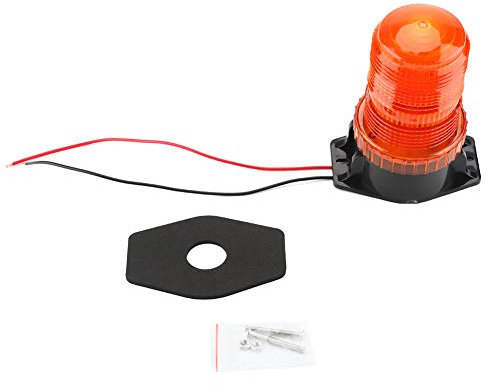 Luce Lampeggiante LED, Akozon 10-110 V Spia di Sicurezza per Carrelli Elevatori di Emergenza Impermeabile Luci Emergenza Auto Ambra Alta Luminosità Lampeggianti a LED Strobo a Lampadina Rotante