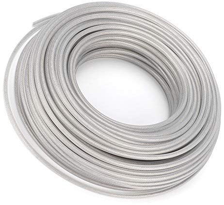 DEWIN Filo Decespugliatore, 3mm X 60m Filo Acciaio per Decespugliatore Filo per Tagliaerba Filo Tagliaerba Filo Tagliabordi per Decespugliatore Weed Grass Yard o Garden