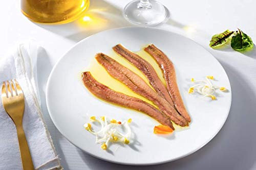 Delicias del Mar: Tarro de Anchoas del Cantábrico en Aceite de Oliva Virgen Extra, 140g de Sabor Inigualable