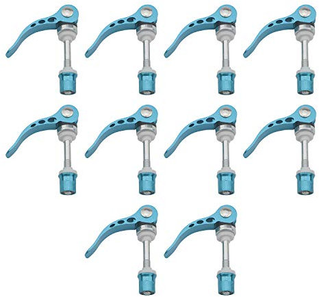 Unxuey Fahrrad-Sattelstützenklemme, M6 × 65 mm, Blau, 10 Stück