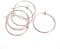 Cheriswelry 50pcs 35mm Brass Hoop Earring Findings Rose Gold Wine Glass Charm Rings Hoop Earrings Beading for Jewellery Crafts Making