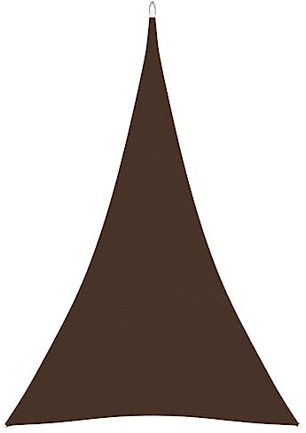 vidaXL Parasole a Vela Ombra Tenda da Sole Elegante Moderna Anti UV Giardino Frangisole Terrazza Balcone Oxford Triangolare 4x5x5 m Marrone