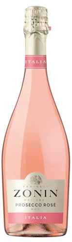 Zonin Prosecco D.O.C. Rosé Millesimato (1 x 0.75l), extra dry, mit feiner Perlage und zartem Rosé-Glanz im Glas, mit besten Freunden genießen