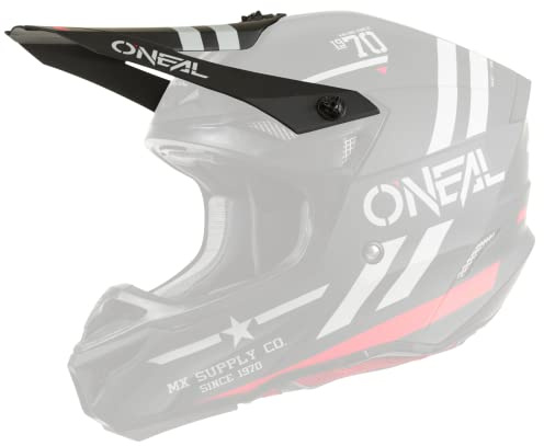 O'NEAL | Ersatzschirm Motocross-Helm | Motocross MX | Ersatzschirm für den 5SRS Helmet Squadron V.22 | Visor 5SRS Polyacrylite Helmet Squadron V.22 | Erwachsene | Schwarz Grau