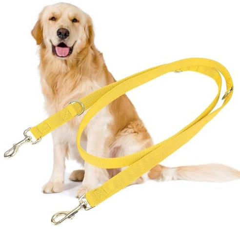 Training Lead for Dogs, 2m Double Ended Dog Training Leash for Head Collar Strong Nylon Rope Extra Long Line Dog Lead Leash Pet Traction Rope for Large Medium Small Puppy