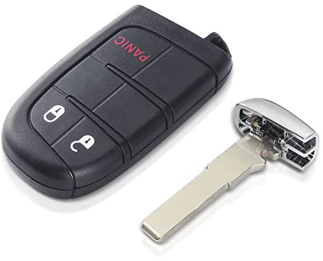 LadyCent Guscio Chiave Telecomando Intelligente a 2/3/4/5 Pulsanti, per Jeep Renegade Compass Cherokee, per Dodge RAM 1500 Journey Charger Challenger, Modello 7