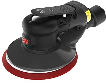 3M Random Orbital Sander, Xtract Pneumatic 88944, 5 in, with Central Vacuum Attachment, 3/8 in Orbit, Ergonomic and Lightweight ROS, 28 HP (209W) Motor