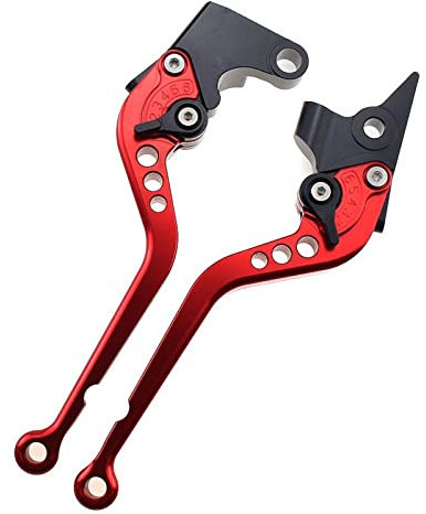 Für Suzuki GSXR GSX-R 600 750 1000 K1 K2 K3 K4 K5 K6 K7 K8 K9 Motorrad Verstellbare Griffe Hebel Lang/Kurz Bremskupplungshebel Kupplungshebel (Farbe : Rot)