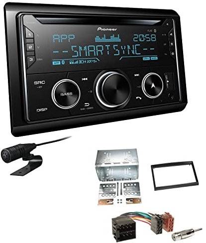Pioneer FH-S720BT 2-DIN CD Autoradio Bluetooth kompatibel mit Apple und Android Smartphones USB passend für FIAT Scudo ab 2007 schwarz