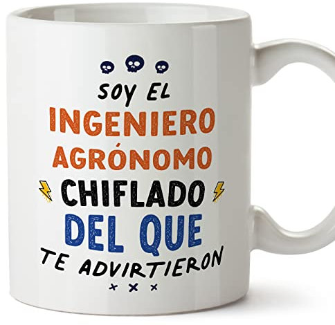 MUGFFINS Tazas para INGENIERO AGRÓNOMO hombre - En Español - Todos te advirtieron - 11 oz / 330 ml - Regalo original y divertido