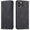 OKZone Kompatibel mit iPhone 12/12 Pro (6,1 Zoll) Hülle, Magnet Leder Tasche Handyhülle, Kartenfächer Schutzhülle, [Premium PU Leder] Flip Klappbare Stoßfeste Magnetische Standfunktion (Schwarz)