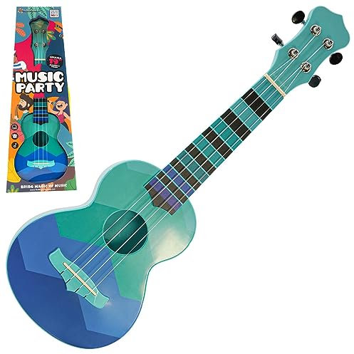 19” Kids Blue Ukulele Guitar 4 Strings Mini Children Musical Instrument Educational Learning Toy For Toddler Play With Picks Ukulele For Beginners