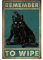 Vintage Metal Tin Sign Remember to Wipe Black Cat Love Cats Poster Art Funny Cat Metal Poster for Home Kitchen Bar Pub 12 X 8 Inches