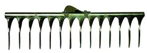 Rastrello Sarchiatore Aeratore Terreno, Rastrello Sarchiatore 14 Denti Senza Manico (acciaio zincato)